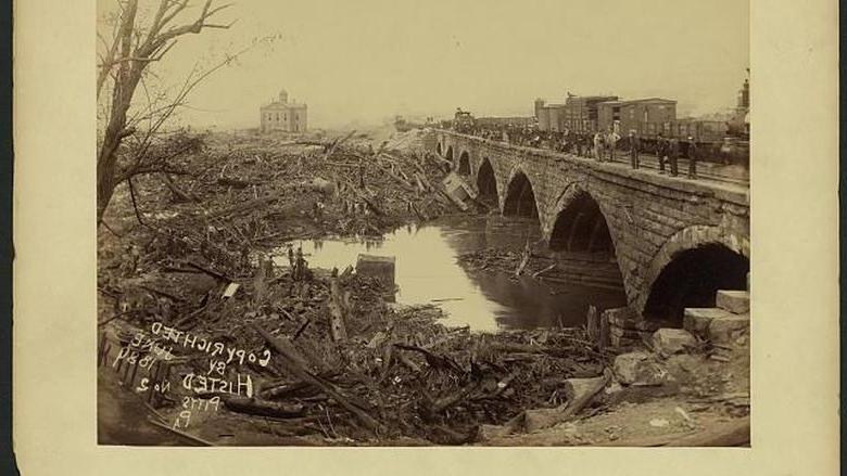 Photo of the 1889 Johnstown Flood damage